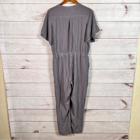 Anthropologie Cloth & Stone Medium Gulpiyuri Jumpsuit Flutter Sleeve - Picture 11 of 12